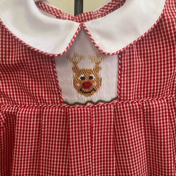 NWT The Bailey Boys Infant Christmas Smocked Long all size 6 months - Picture 8 of 16
